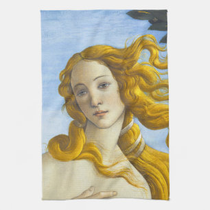 Sandro Botticelli - Birth of Venus Close-up Tea Towel