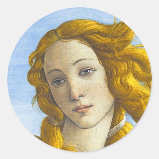 Sandro Botticelli - Birth of Venus Detail Classic Round Sticker (Front)