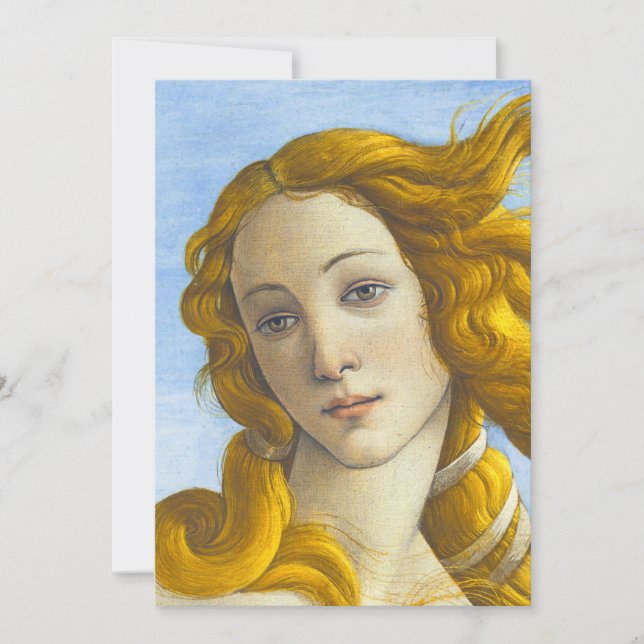 Sandro Botticelli - Birth of Venus Detail Invitation (Front)
