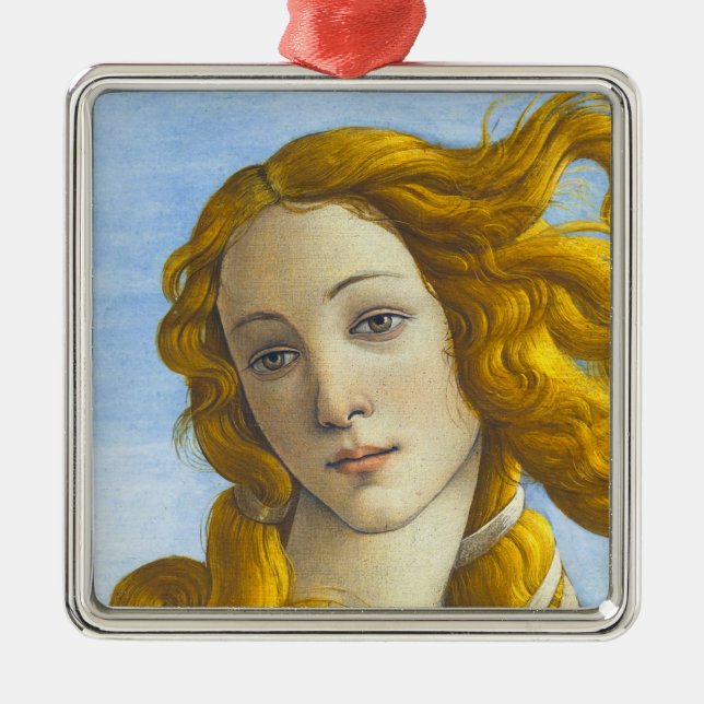 Sandro Botticelli - Birth of Venus Detail Metal Tree Decoration (Front)