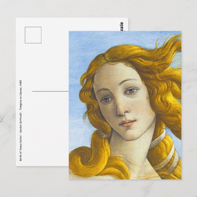 Sandro Botticelli - Birth of Venus Detail Postcard (Front/Back)
