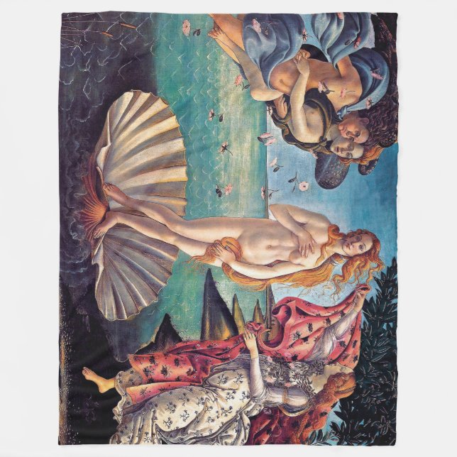 Sandro Botticelli - Birth of Venus - Fine Art Fleece Blanket (Front)