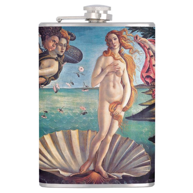 Sandro Botticelli - Birth of Venus - Fine Art Hip Flask (Front)