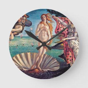 Sandro Botticelli - Birth of Venus - Fine Art Round Clock