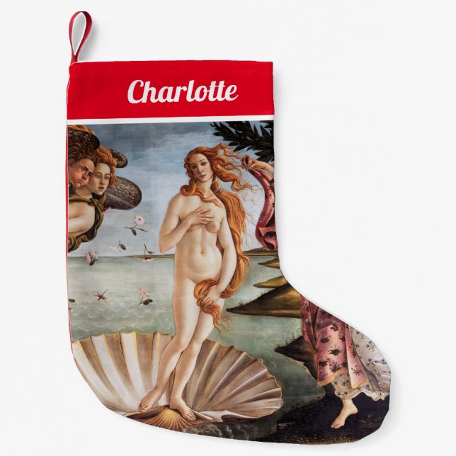 Sandro Botticelli - Birth of Venus Small Christmas Stocking (Front)