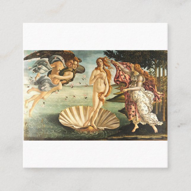 Sandro Botticelli Birth Of Venus Square Business Card (Front)
