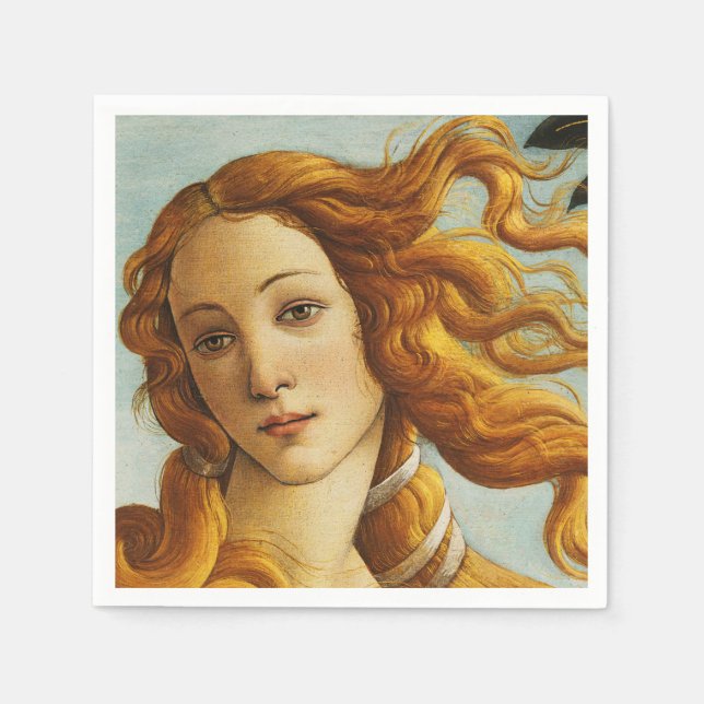 Sandro Botticelli - Goddess Venus Avatar Fine Art Napkin (Front)