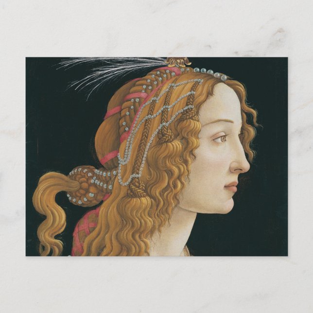 Sandro Botticelli - Idealised Portrait of a Lady Postcard (Front)