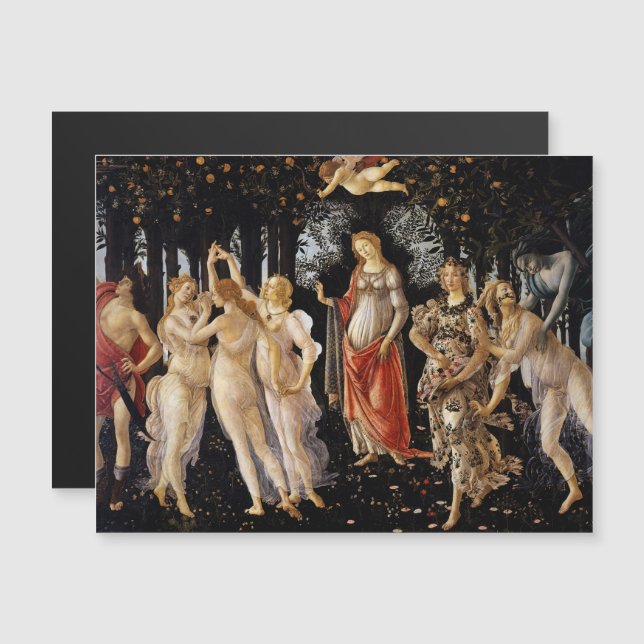 Sandro Botticelli - La Primavera Magnetic Card (Front/Back)