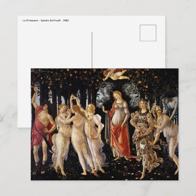 Sandro Botticelli - La Primavera Postcard (Front/Back)