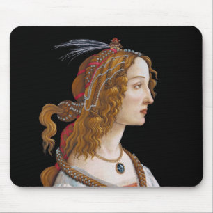 Sandro Botticelli - Portrait of Simonetta Vespucci Mouse Mat