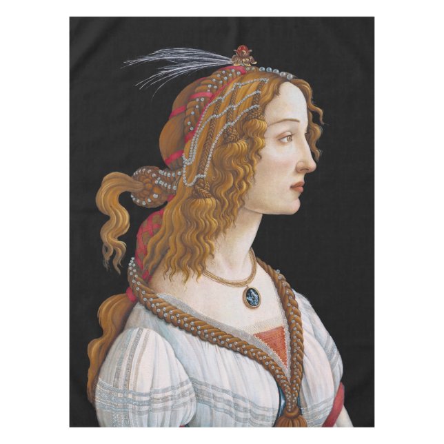 Sandro Botticelli - Portrait of Simonetta Vespucci Tablecloth (Front)