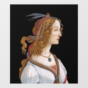 Sandro Botticelli - Portrait of Simonetta Vespucci Window Cling