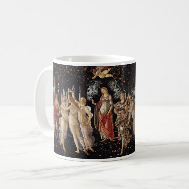Sandro Botticelli, "Primavera" Coffee Mug (Front Left)