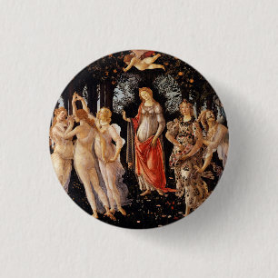 Sandro Botticelli Primavera Fine Art 3 Cm Round Badge