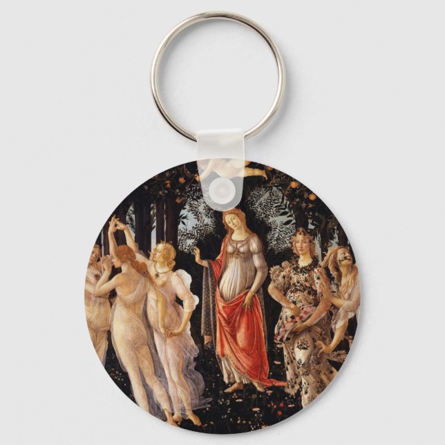 Sandro Botticelli Primavera Fine Art Key Ring (Front)