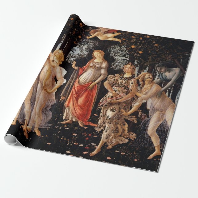 Sandro Botticelli Primavera Fine Art Wrapping Paper (Unrolled)