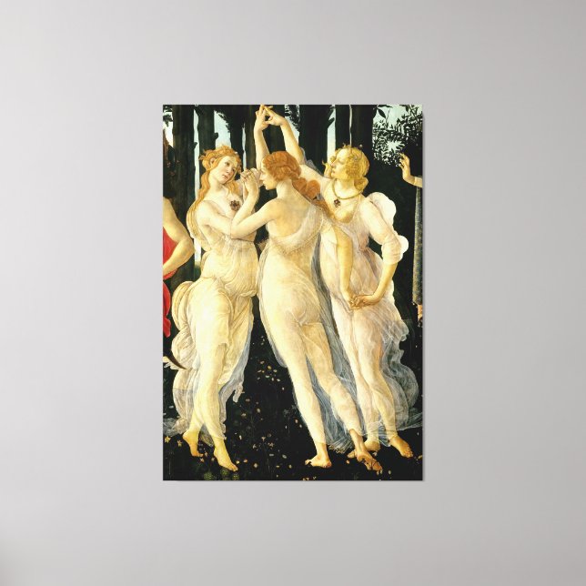 Sandro Botticelli "Primavera - Three Graces"  Canvas Print (Front)
