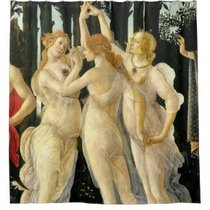 Sandro Botticelli "Primavera - Three Graces" Shower Curtain