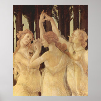 Sandro Botticelli-Spring (Primavera), detail Poster