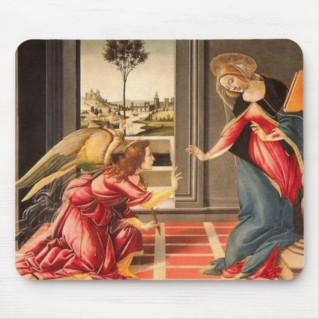 Sandro Botticelli - The Annunciation Mouse Mat (Front)