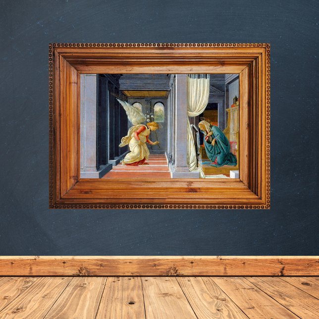 Sandro Botticelli The Annunciation Painting Poster (The Annunciation by Sandro Botticelli Catholic Christian Art Poster)