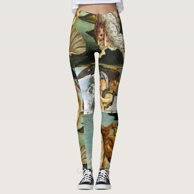 Sandro Botticelli "The Birth of Venus - collage" Leggings (Front)