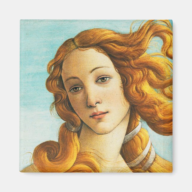 Sandro Botticelli The Birth of Venus Face Detail Magnet (Front)