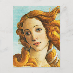 Sandro Botticelli The Birth of Venus Face Detail Postcard