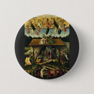 Sandro Botticelli - The Mystic Nativity – Fine Art 6 Cm Round Badge