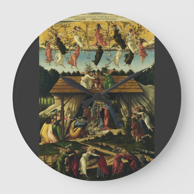Sandro Botticelli - The Mystic Nativity – Fine Art Large Clock (Front)