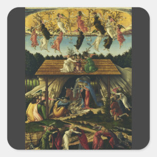Sandro Botticelli - The Mystic Nativity – Fine Art Square Sticker