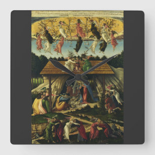 Sandro Botticelli - The Mystic Nativity – Fine Art Square Wall Clock