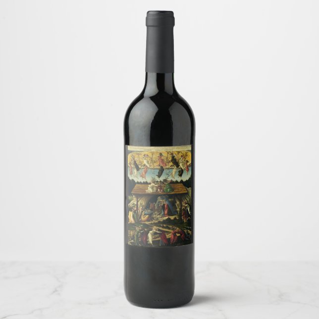 Sandro Botticelli - The Mystic Nativity – Fine Art Wine Label (Front)