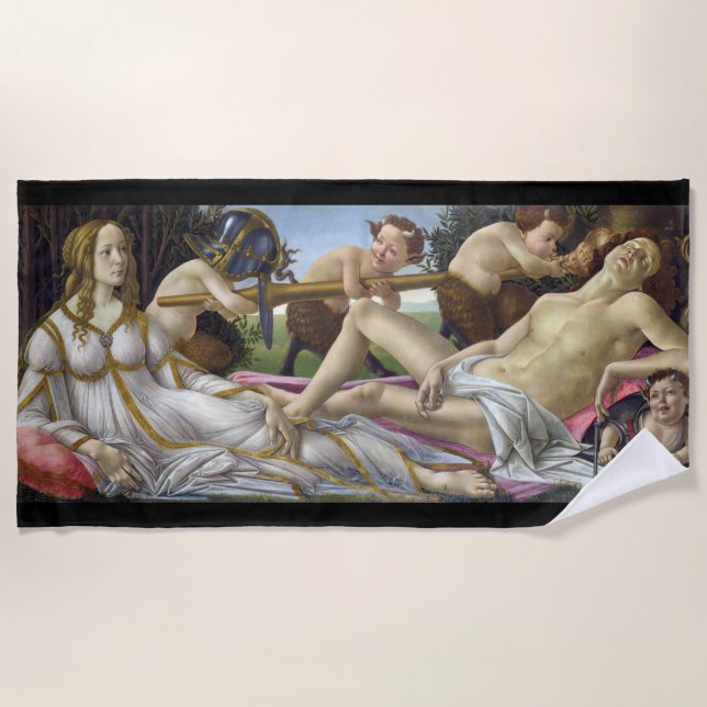 Sandro Botticelli - Venus and Mars Beach Towel (Front)