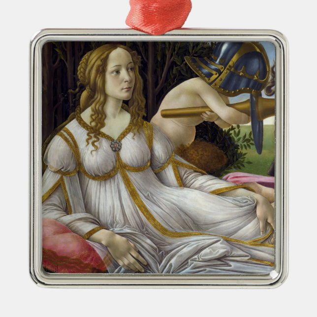 Sandro Botticelli - Venus and Mars, left side Metal Tree Decoration (Front)