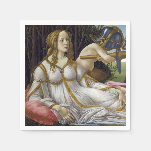 Sandro Botticelli - Venus and Mars, left side Napkin (Front)