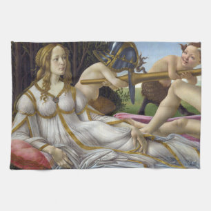 Sandro Botticelli - Venus and Mars, left side Tea Towel
