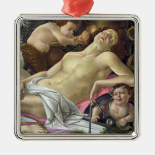 Sandro Botticelli - Venus and Mars, right side Metal Tree Decoration