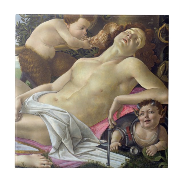 Sandro Botticelli - Venus and Mars, right side Tile (Front)