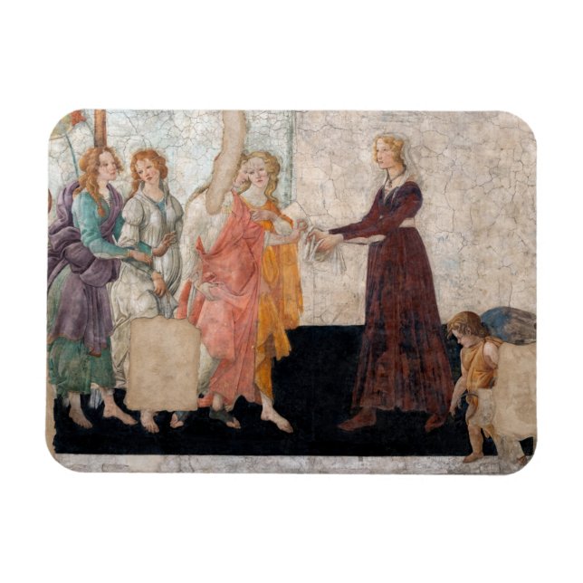 Sandro Botticelli - Venus and the Three Graces Magnet (Horizontal)