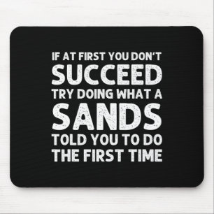 Sands Funny Surname Family Tree Birthday Reunion I Mouse Mat