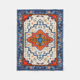 Sands of Time: Heritage Boho Moroccan Art Fleece Blanket