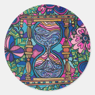 Sands of Time Large Round Vinyl Stickers