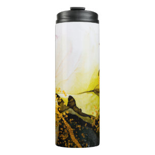 Sands wilderness- ART. Golden swirl. Vibrant and b Thermal Tumbler