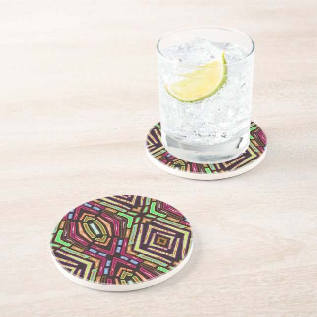 Sandstone Abstract Art Coaster (Side)