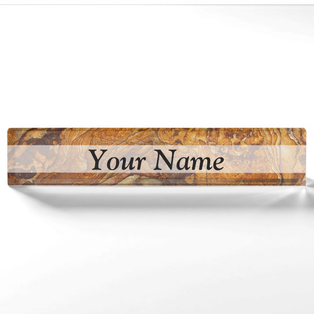 Sandstone abstract pattern nameplate (Front)