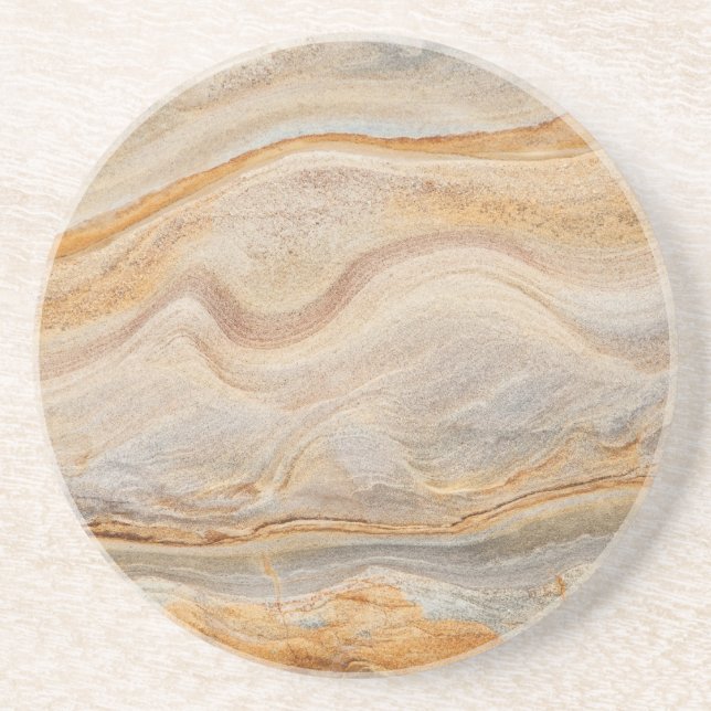 Sandstone Background - Sand, Stone Rock Customised Coaster (Front)
