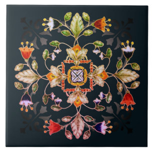 Sandstone Bar Coaster - Fiori Dark