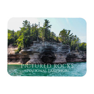 Sandstone Bluffs, Caves, Pictured Rocks, Michigan  Magnet